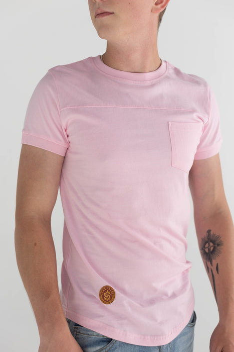 Men's t-shirt Decatur - SOFTNESS 15 Short sleeve Pink - E23